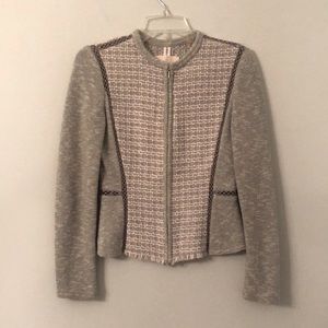 Rebecca Taylor Grey Cutout Jacket